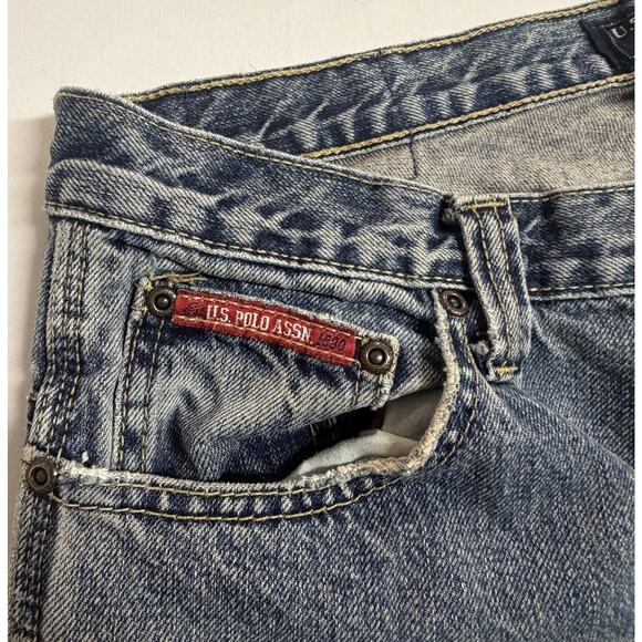 Vintage US Polo Assn Jeans Mens 34x34 Blue Carpenter Utility Workwear Y2K - Picture 12 of 16